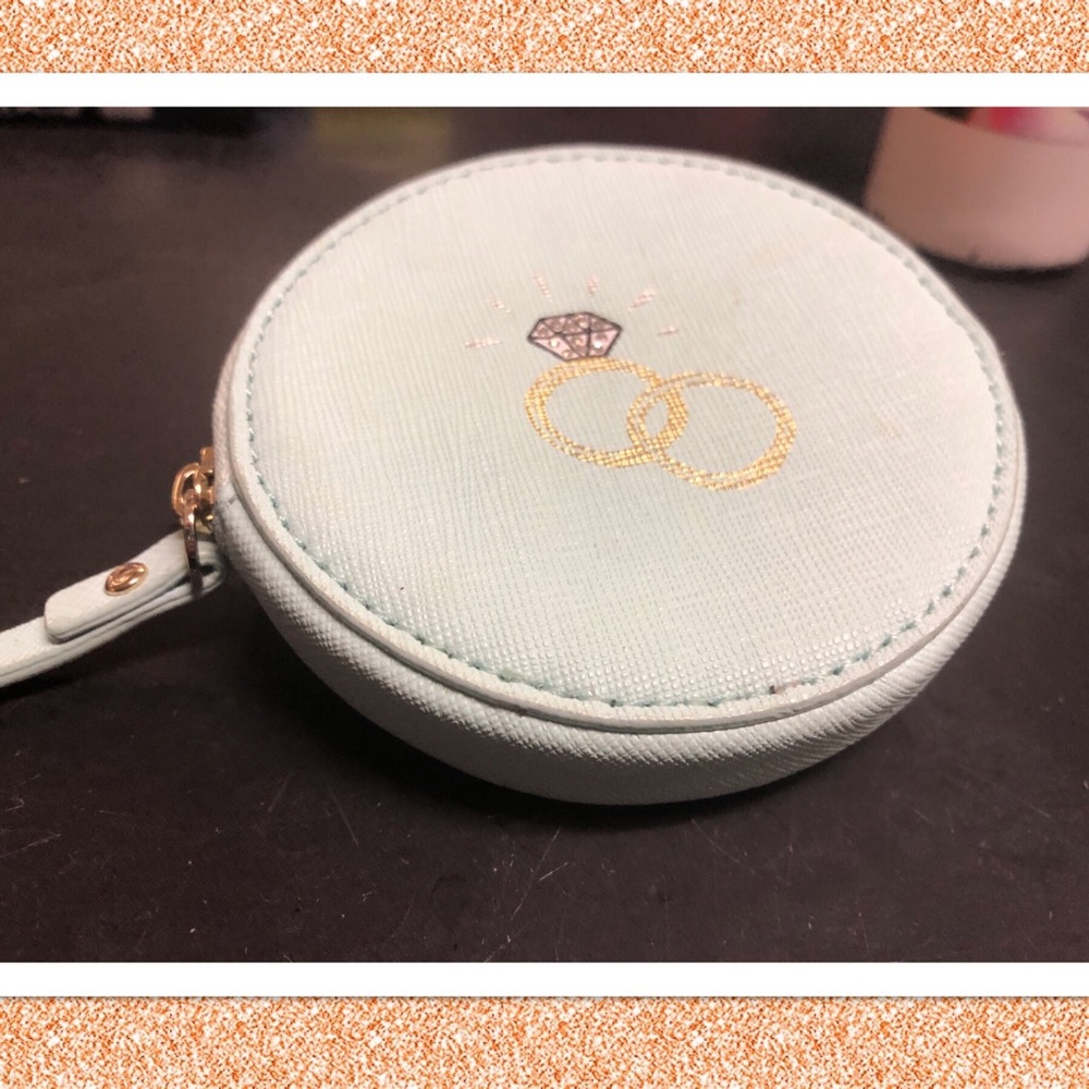 Kate Spade Ring Engagement Bride Bridal Coin Bag - Picture 2 of 6